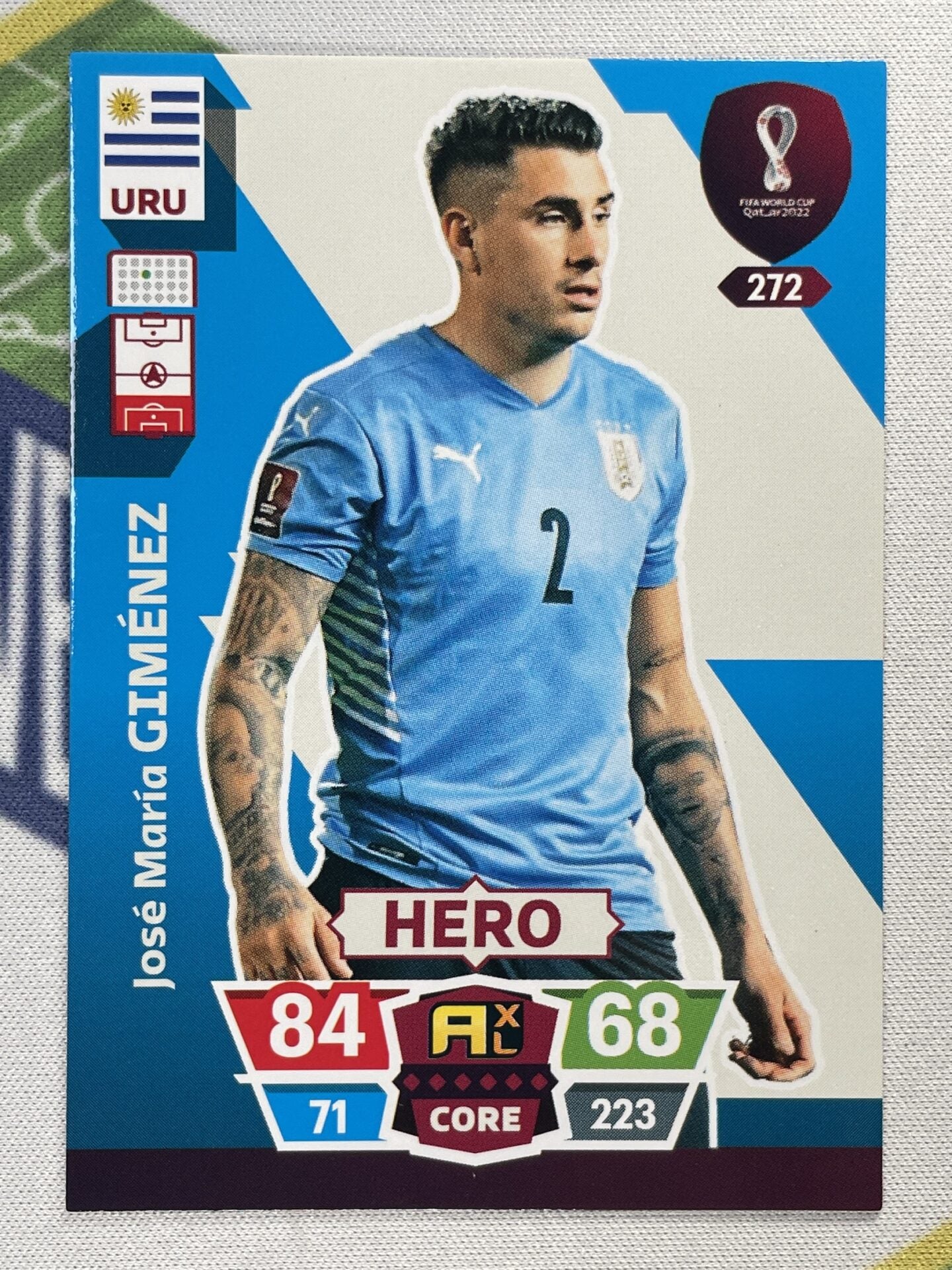 Jose Maria Gimenez Uruguay Panini World Cup 2022 Adrenalyn XL Card