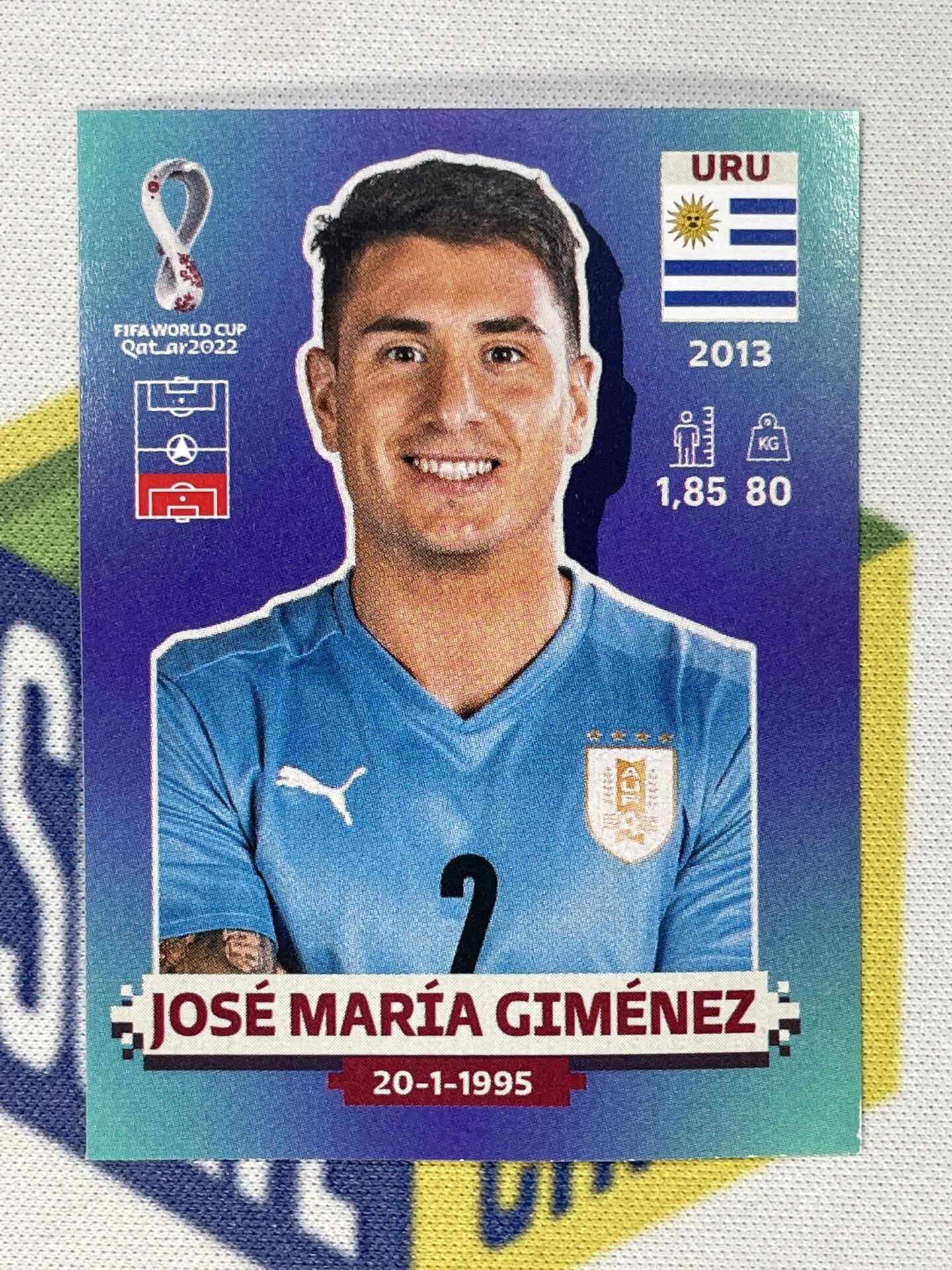 Jose Maria Gimenez Uruguay Panini World Cup 2022 Qatar Stickers