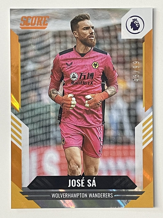 Jose Sa Wolves Base Orange Lava Parallel Panini Premier League Score 2021 2022