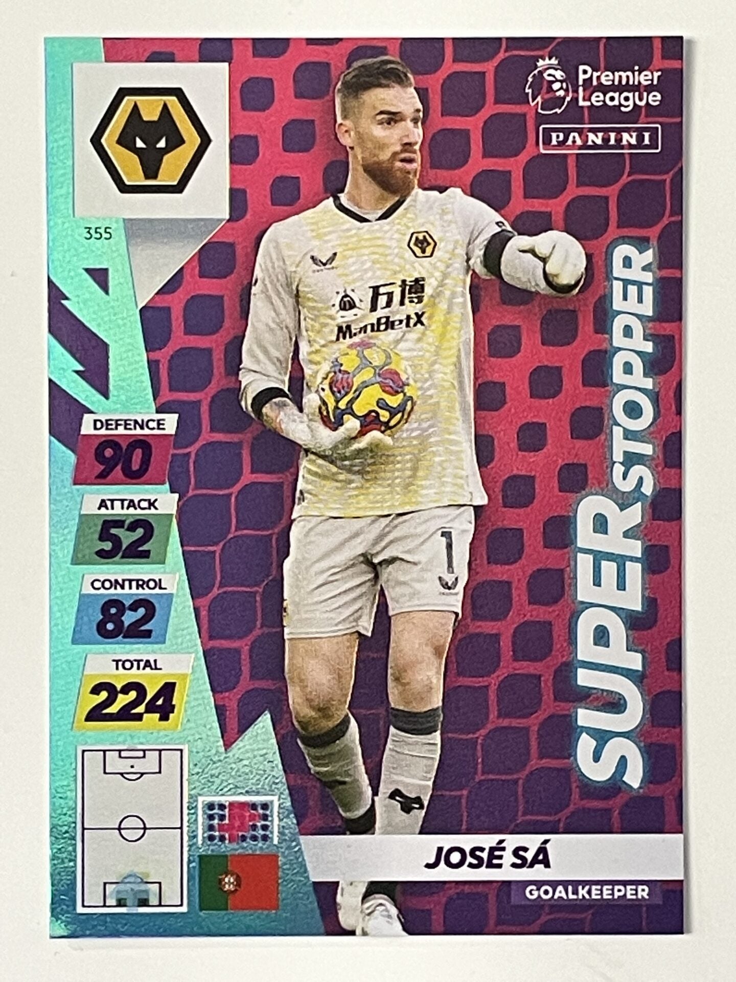 Jose Sa Wolves Super Stopper Panini Adrenalyn XL PLUS Premier League 2021 2022