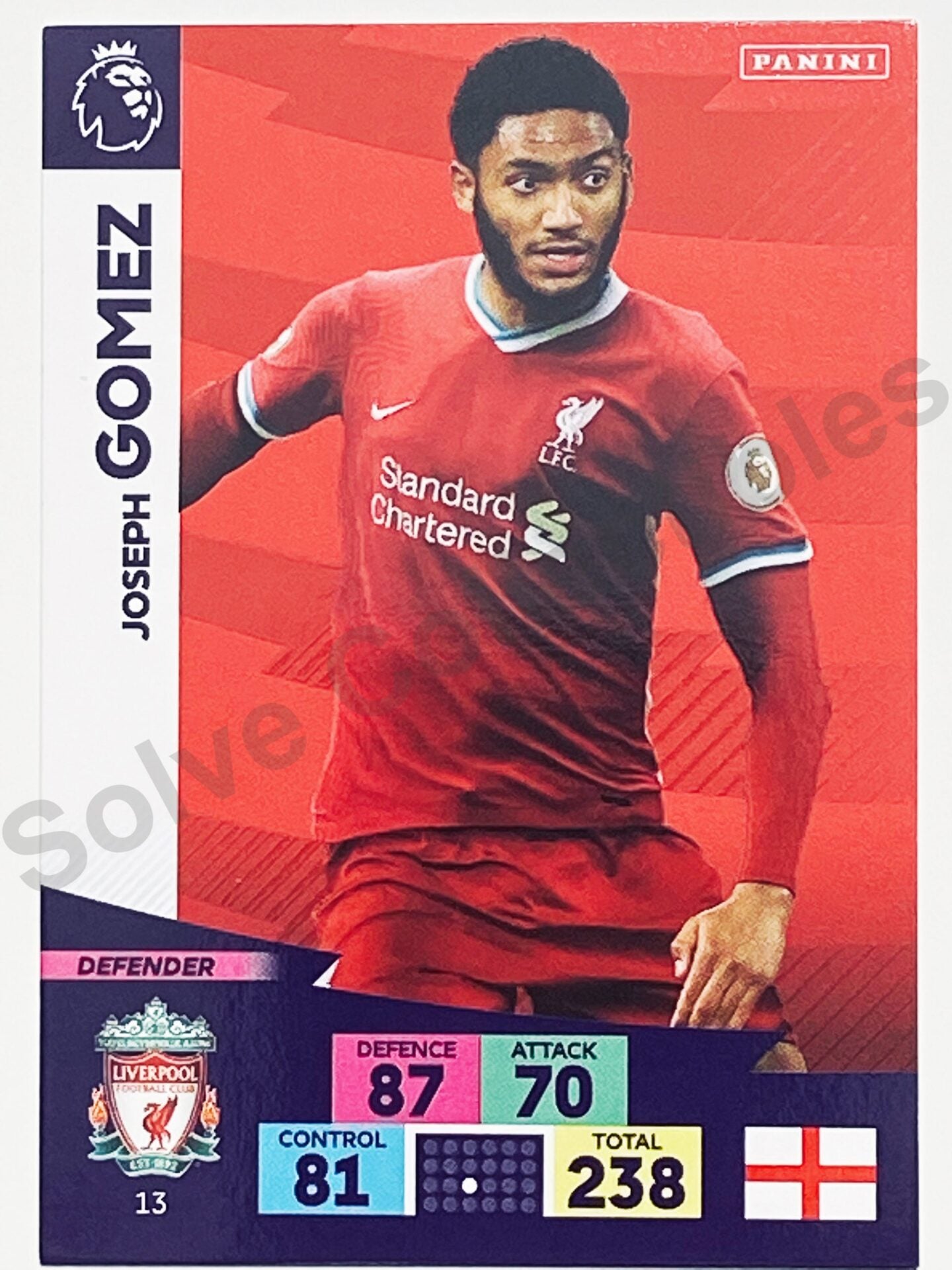 Joseph Gomez (Liverpool) Football Card &#8211; Premier League Adrenalyn XL 2020:21