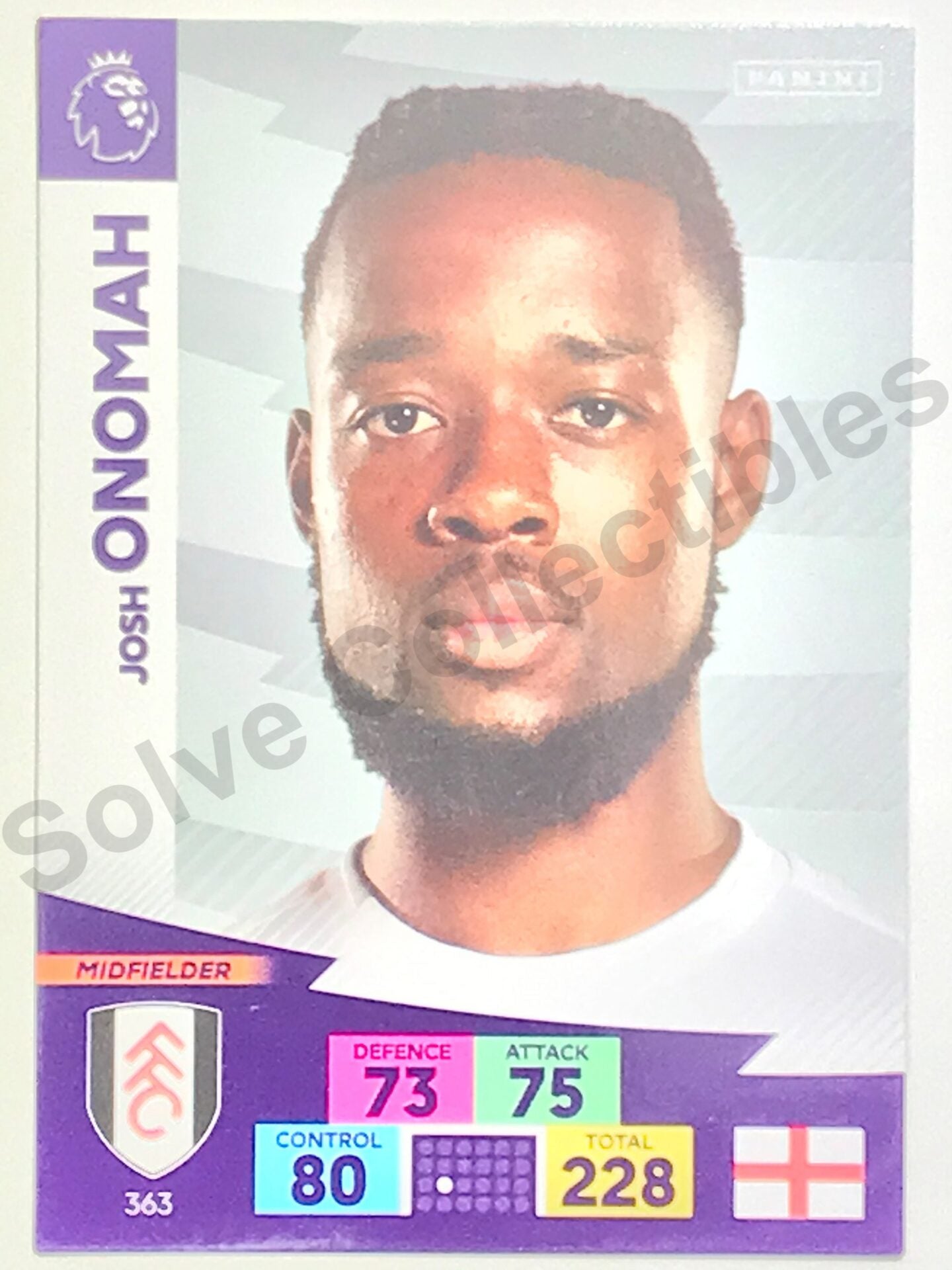 Josh Onomah (Fulham) Football Sticker &#8211; Premier League Adrenalyn XL 2020:21