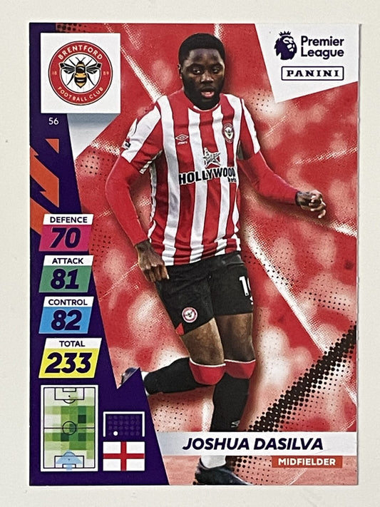 Joshua Dasilva Brentford Base Panini Adrenalyn XL PLUS Premier League 2021 2022