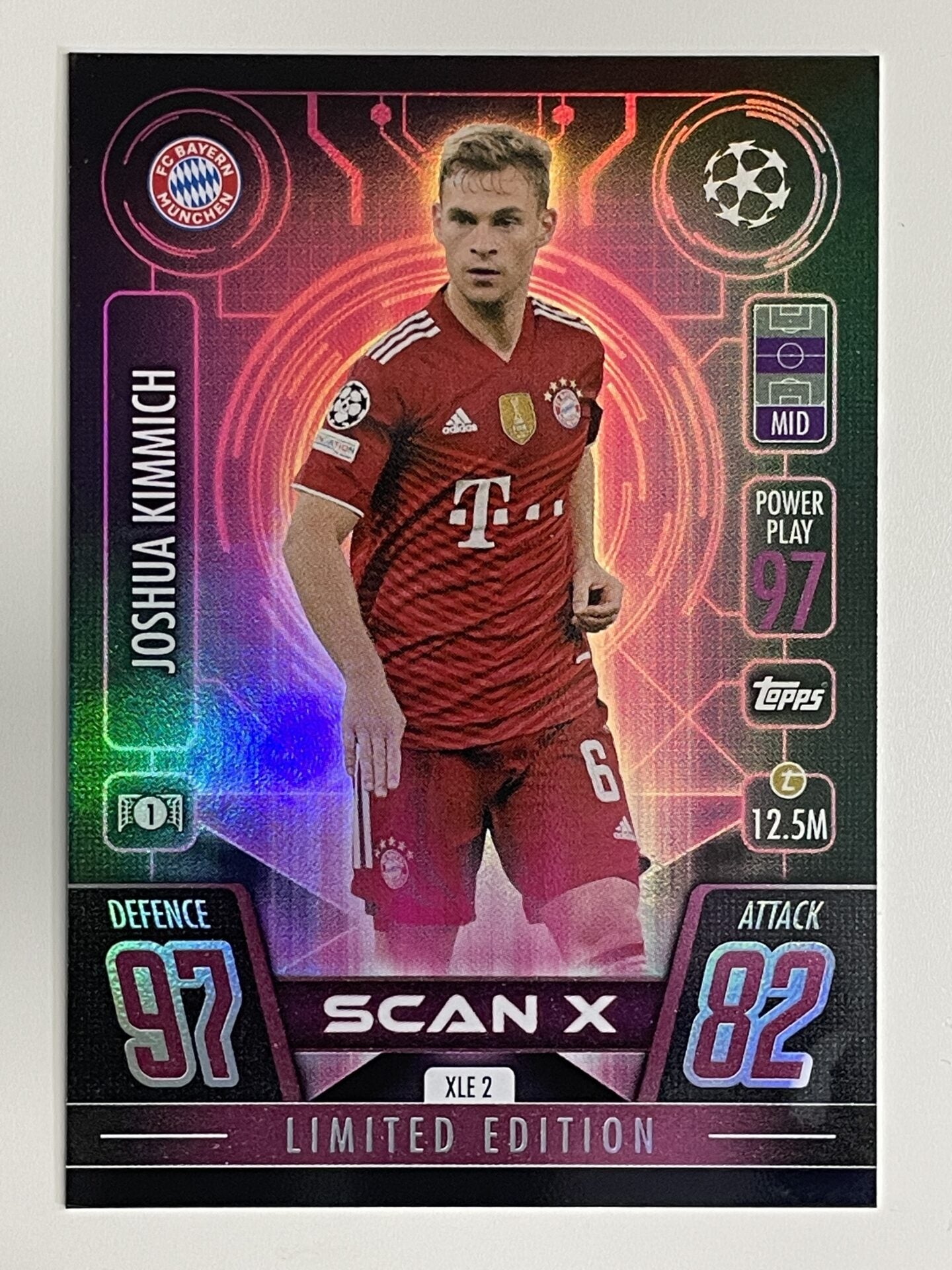 Joshua Kimmich Bayern Munich Scan X Limited Edition Topps Match Attax Extra 2021:22 Champions League Card