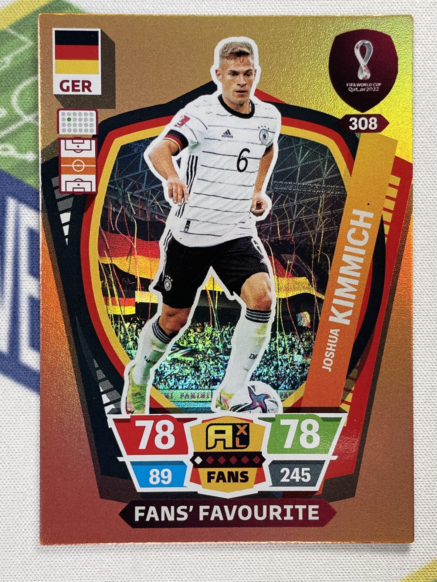 Joshua Kimmich Germany Fans Favourite Panini World Cup 2022 Adrenalyn XL Card