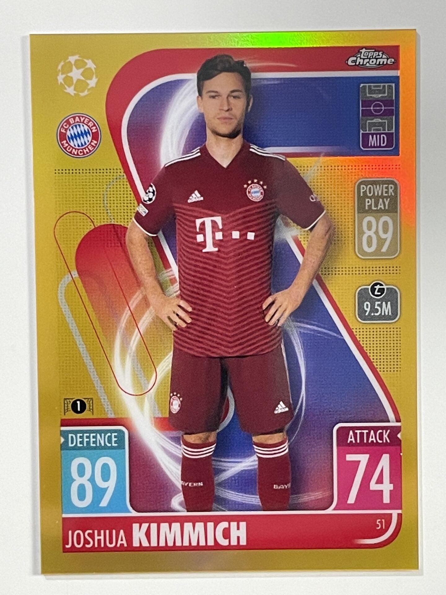 Joshua Kimmich Gold Parallel Topps Match Attax Chrome 2021 2022