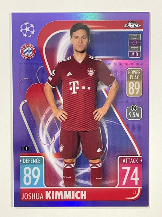 Joshua Kimmich Purple Parallel Topps Match Attax Chrome 2021 2022