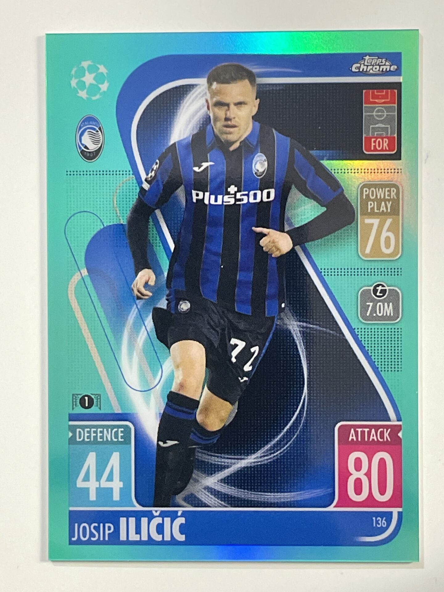 Josip Ilicic Aqua Parallel Topps Match Attax Chrome 2021 2022