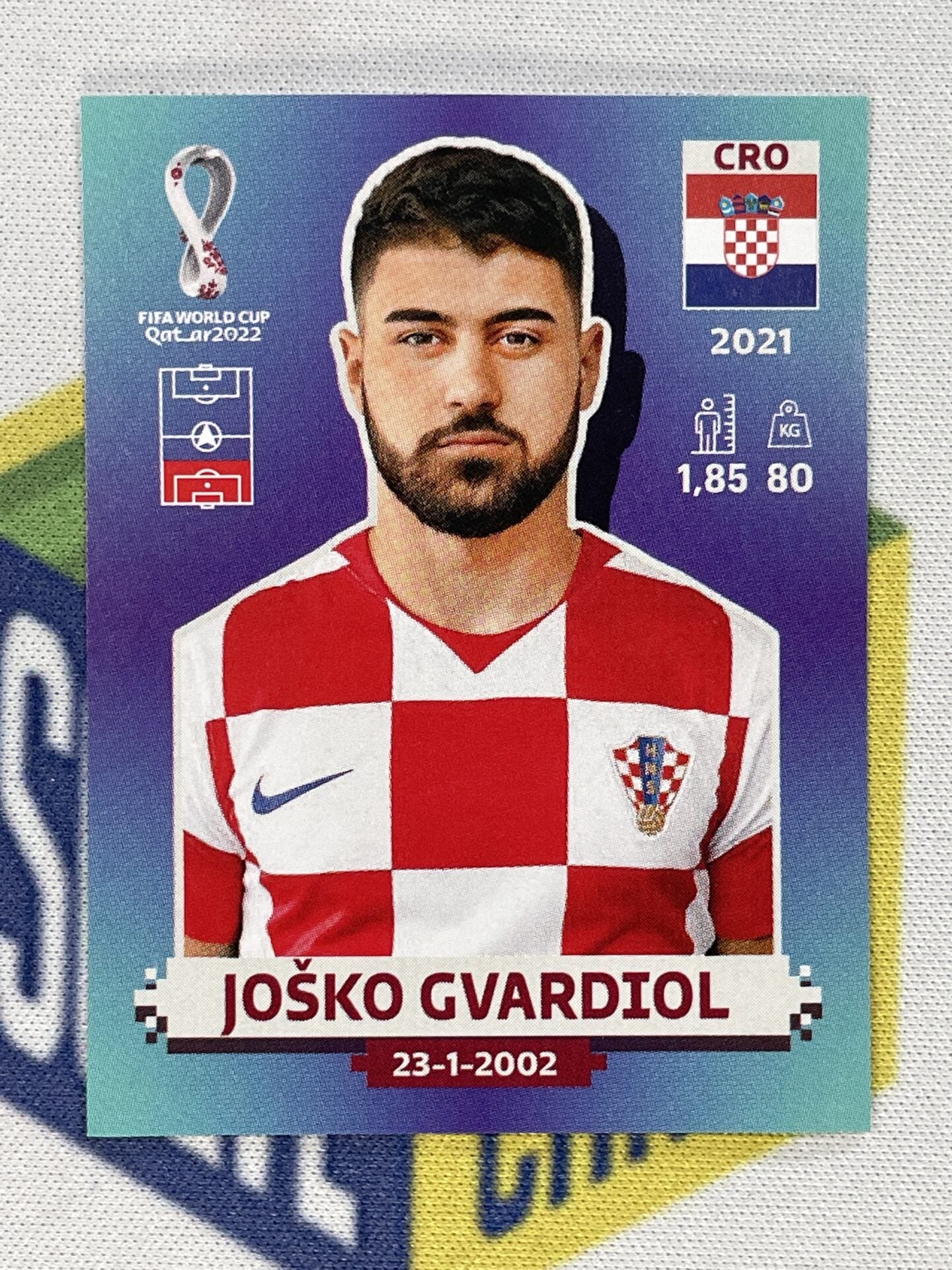 Josko Gvardiol Croatia Panini World Cup 2022 Qatar Stickers