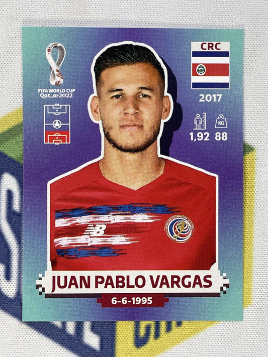 Juan Pablo Vargas Costa Rica Panini World Cup 2022 Qatar Stickers