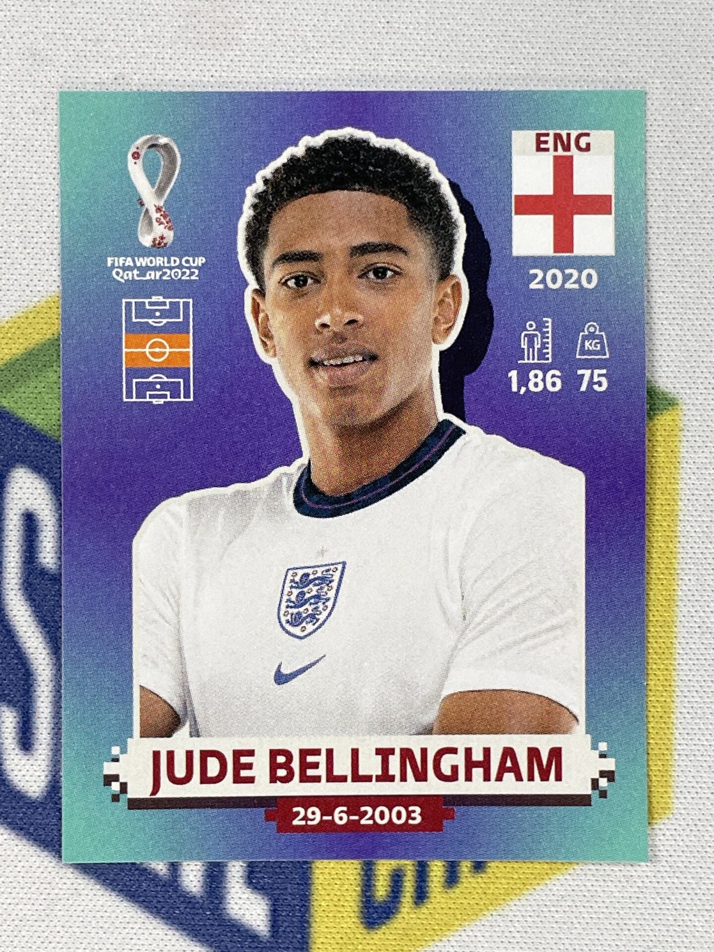 Jude Bellingham England Panini World Cup 2022 Qatar Stickers