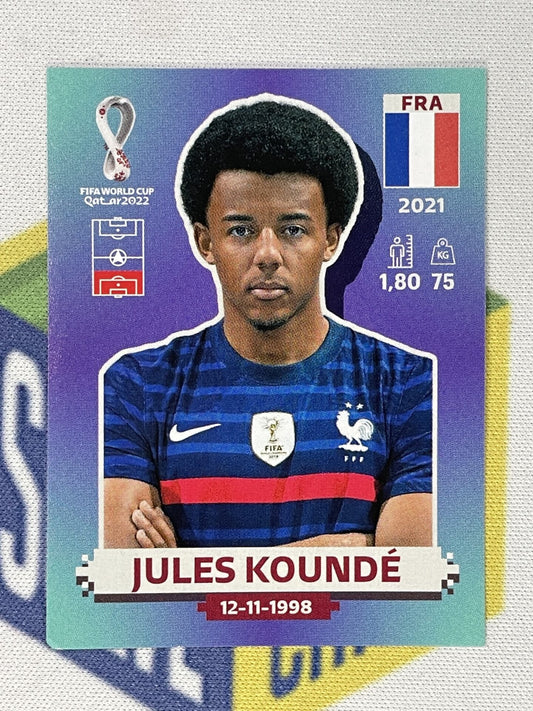 Jules Kounde France Panini World Cup 2022 Qatar Stickers