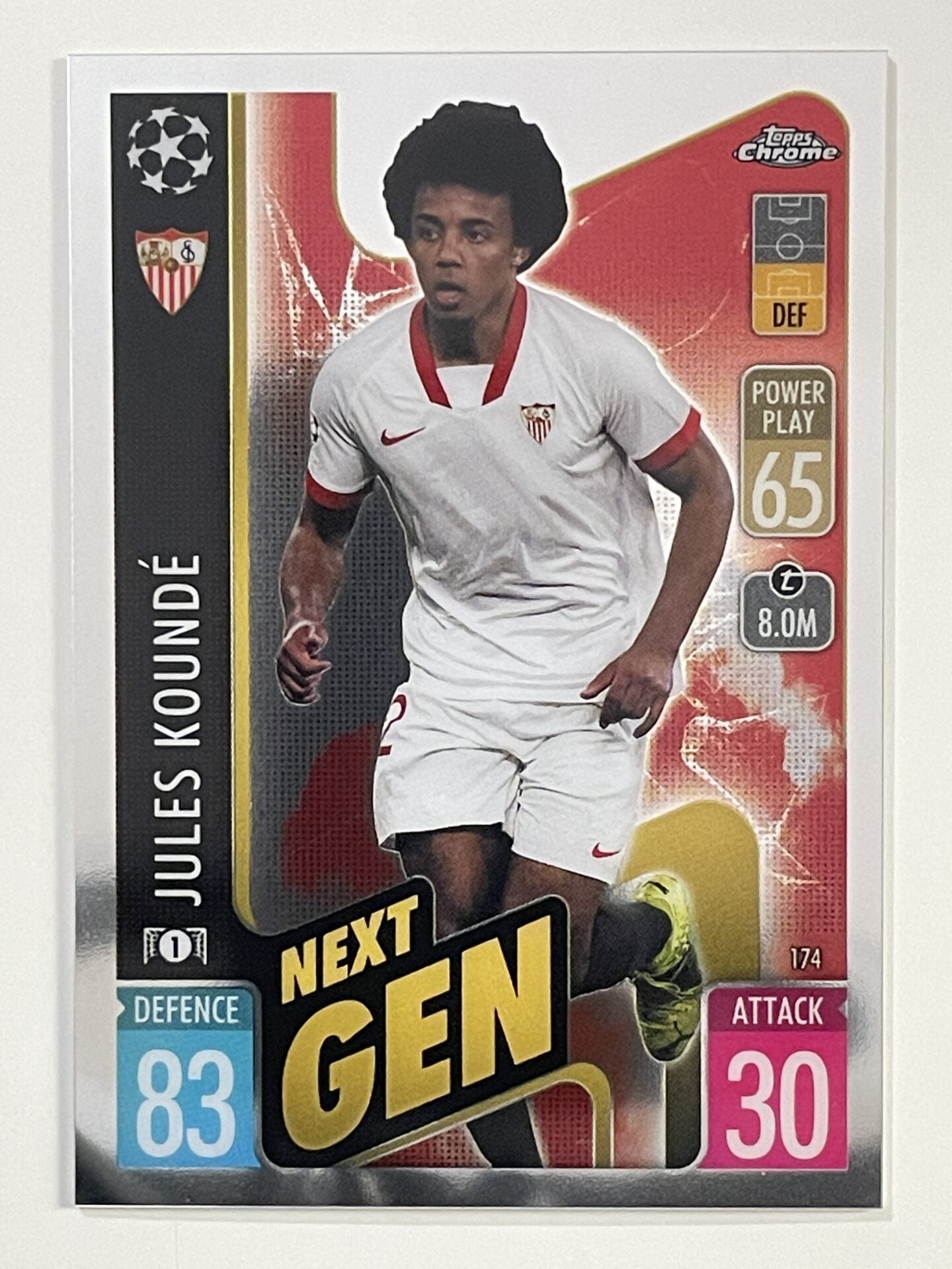 Jules Kounde Next Gen Sevilla Topps Match Attax Chrome 2021 2022 Football Card