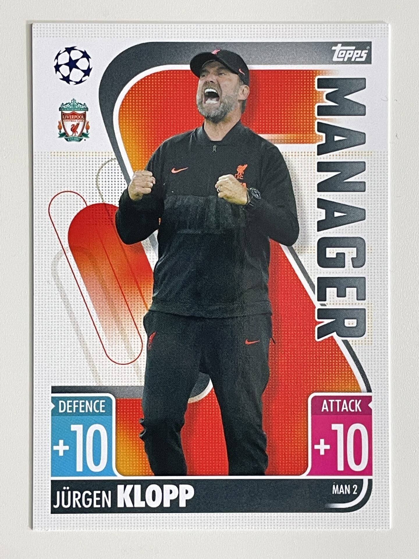 Jurgen Klopp Liverpool FC Manager Topps Match Attax Extra 2021:22 Champions League Card