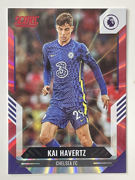 Kai Havertz Chelsea Base Red Laser Parallel Panini Premier League Score 2021 2022