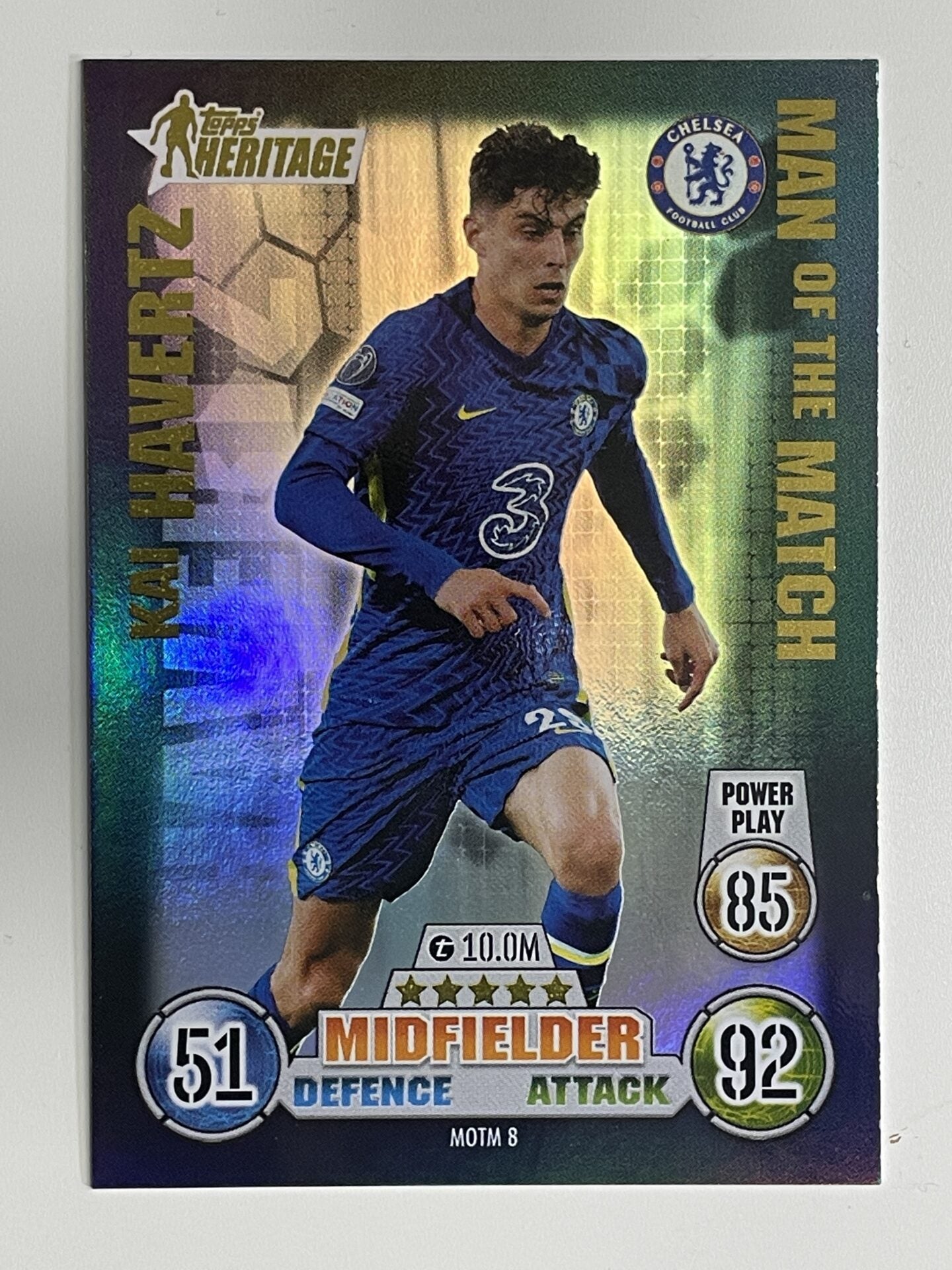 Kai Havertz Chelsea FC Man of the Match Heritage Topps Match Attax Extra 2021:22 Champions League Card