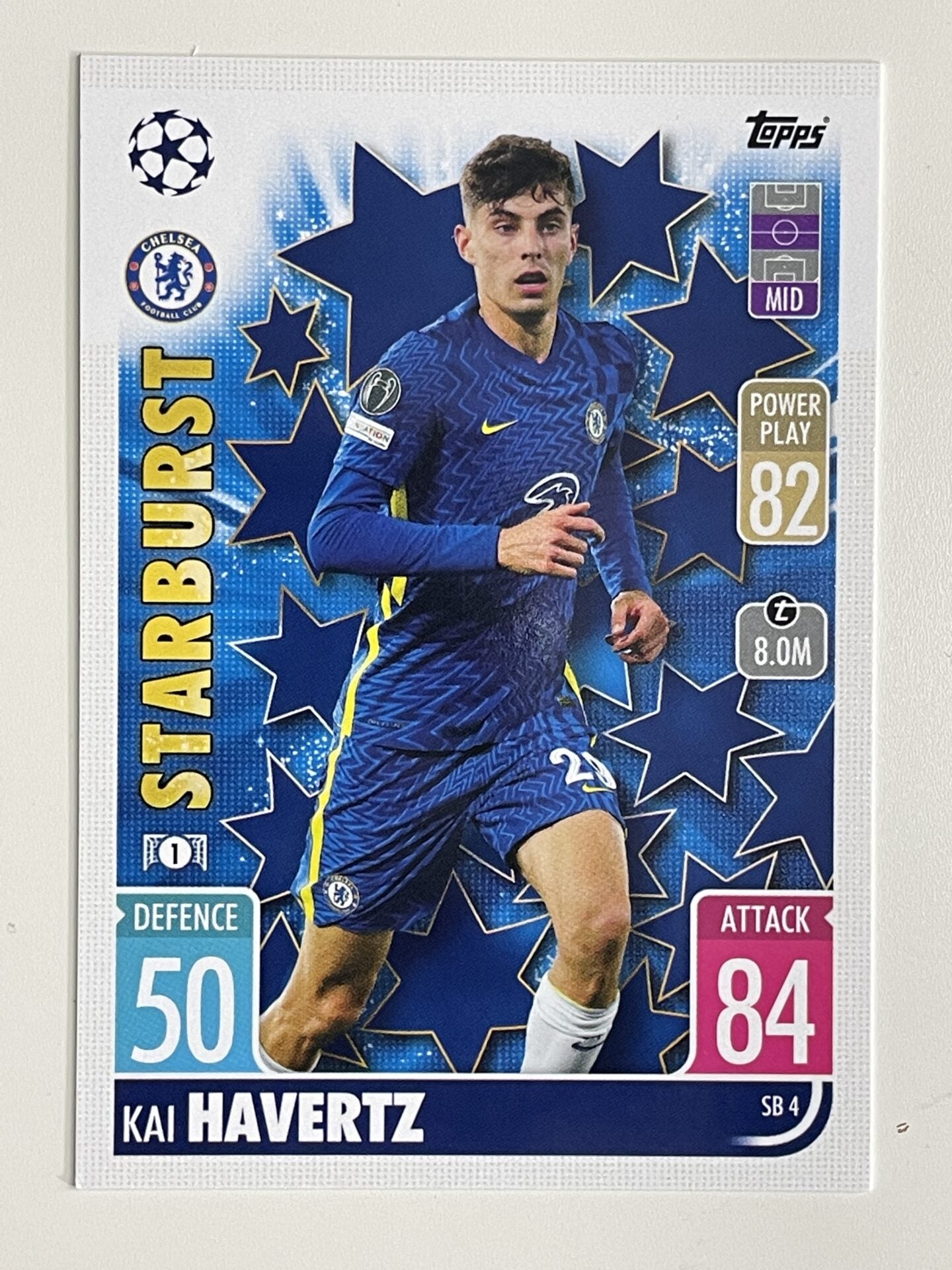 Kai Havertz Chelsea FC Starburst Topps Match Attax Extra 2021:22 Champions League Card