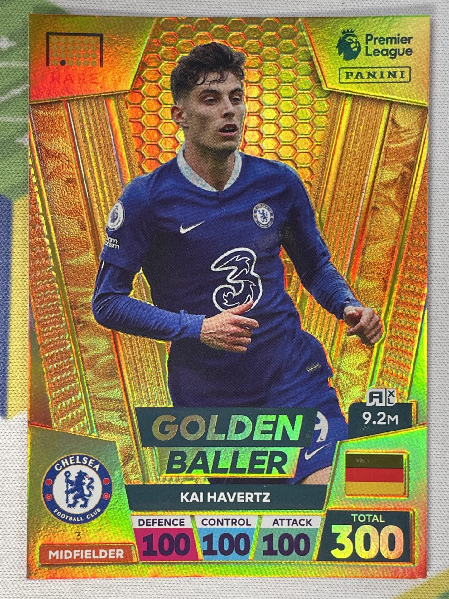 Kai Havertz Chelsea Golden Baller Panini Premier League Adrenalyn XL 2023 Card