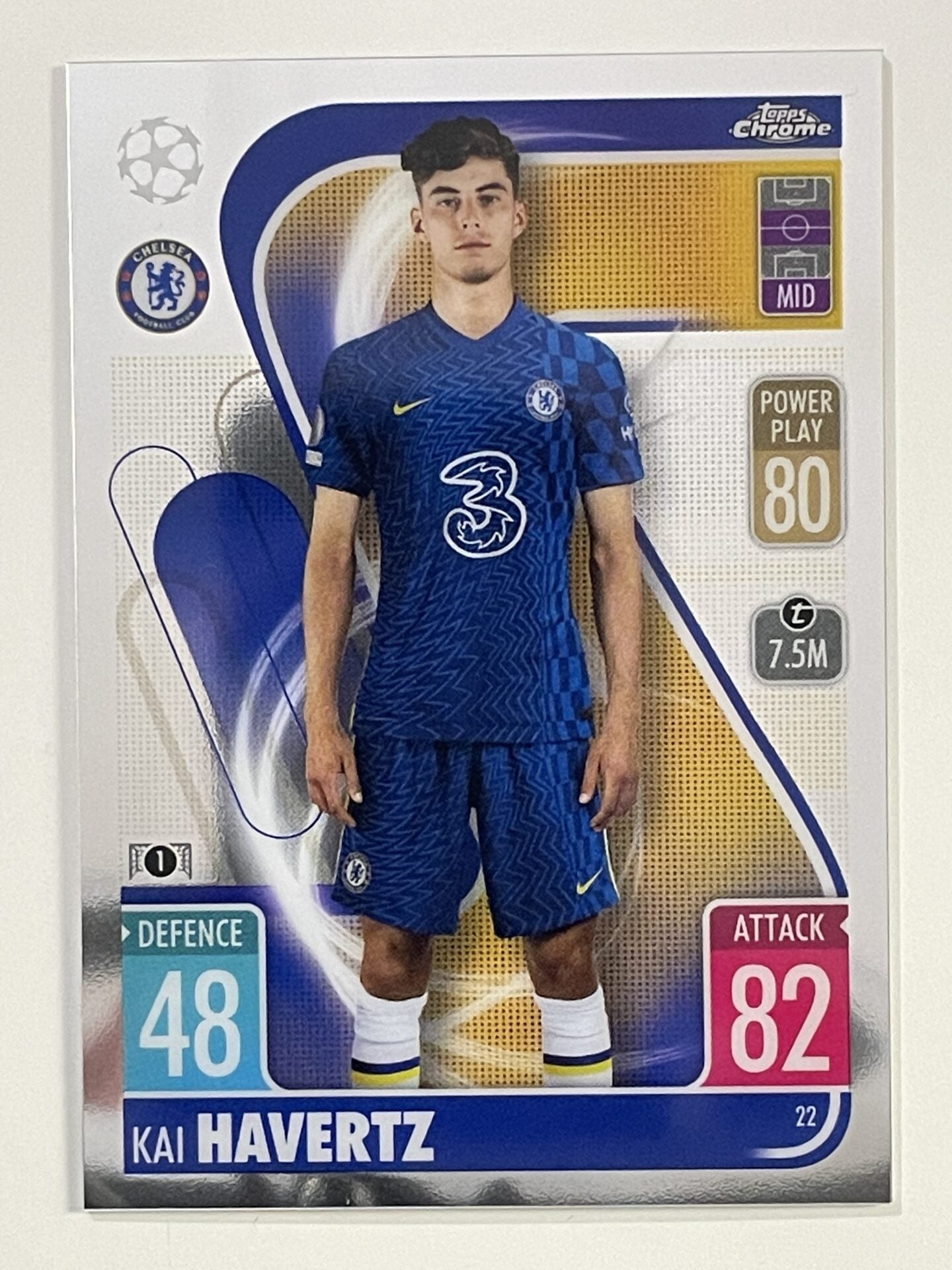 Kai Havertz Chelsea Topps Match Attax Chrome 2021 2022 Football Card