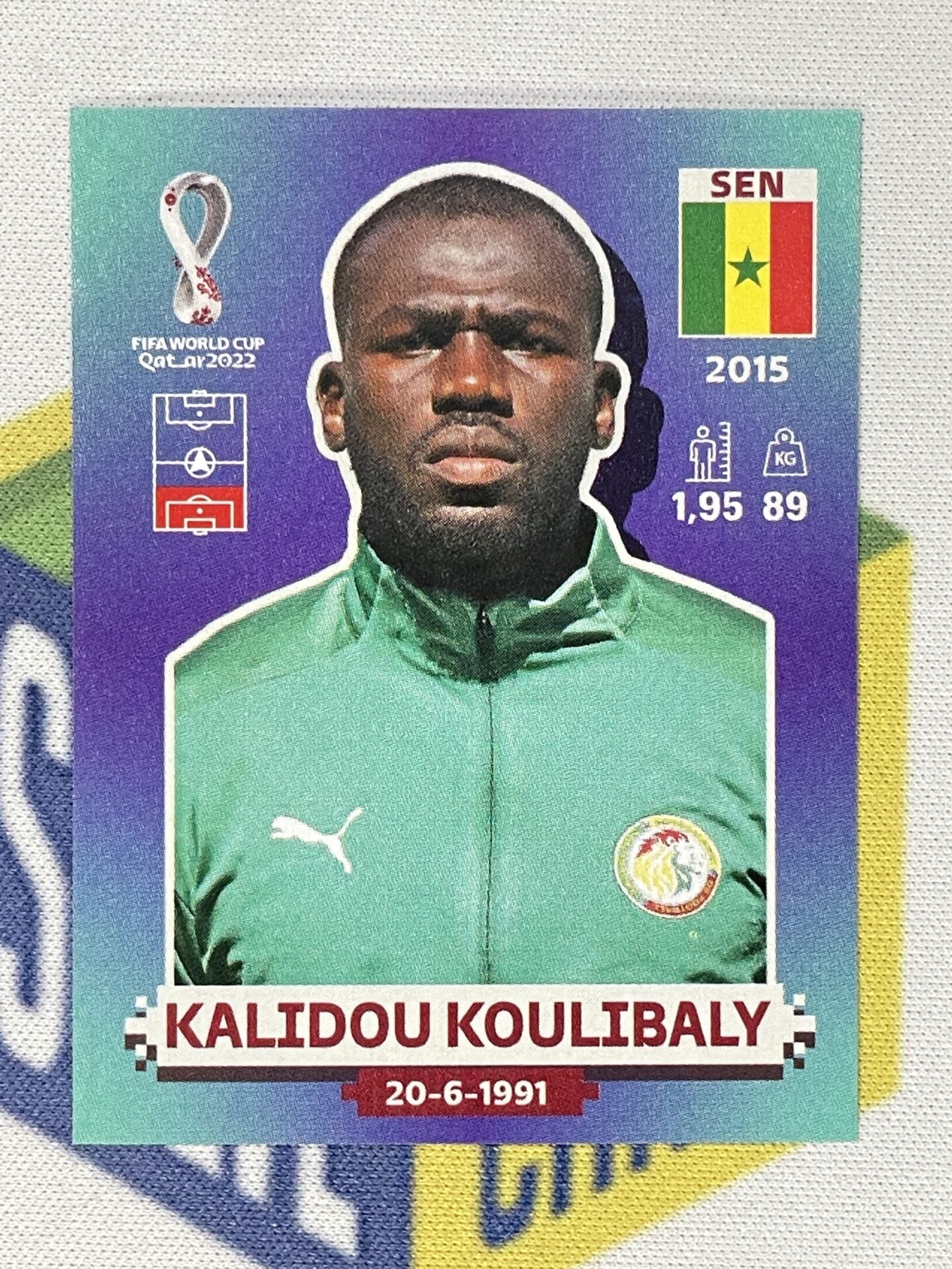 Kalidou Koulibaly Senegal Panini World Cup 2022 Qatar Stickers