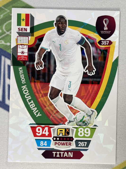 Kalidou Koulibaly Senegal Titan Panini World Cup 2022 Adrenalyn XL Card