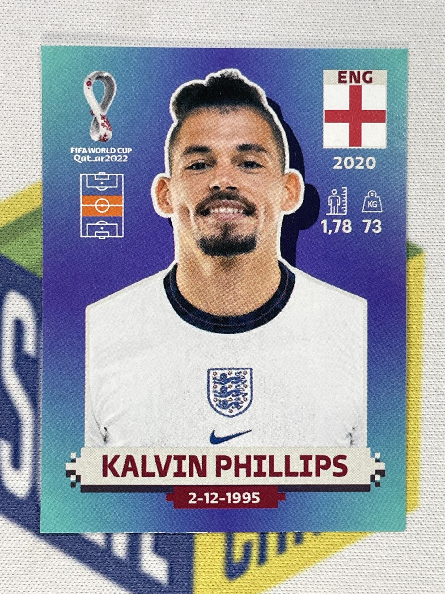 Kalvin Phillips England Panini World Cup 2022 Qatar Stickers