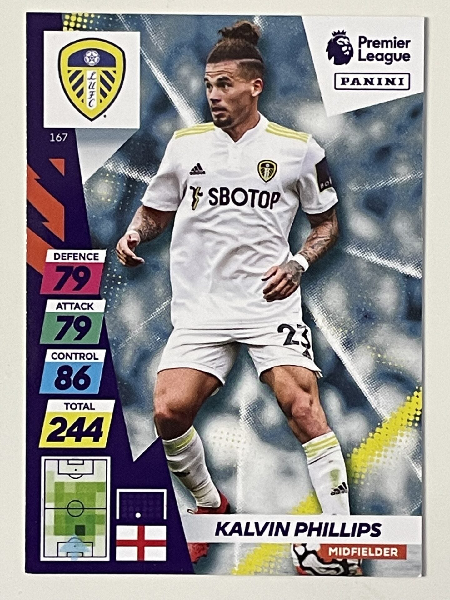 Kalvin Phillips Leeds United Base Panini Adrenalyn XL PLUS Premier League 2021 2022