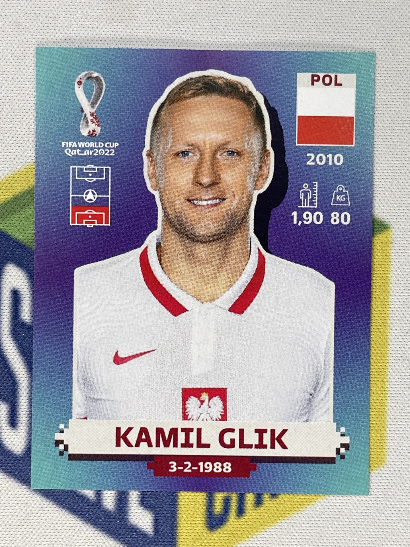 Kamil Glik Poland Panini World Cup 2022 Qatar Stickers