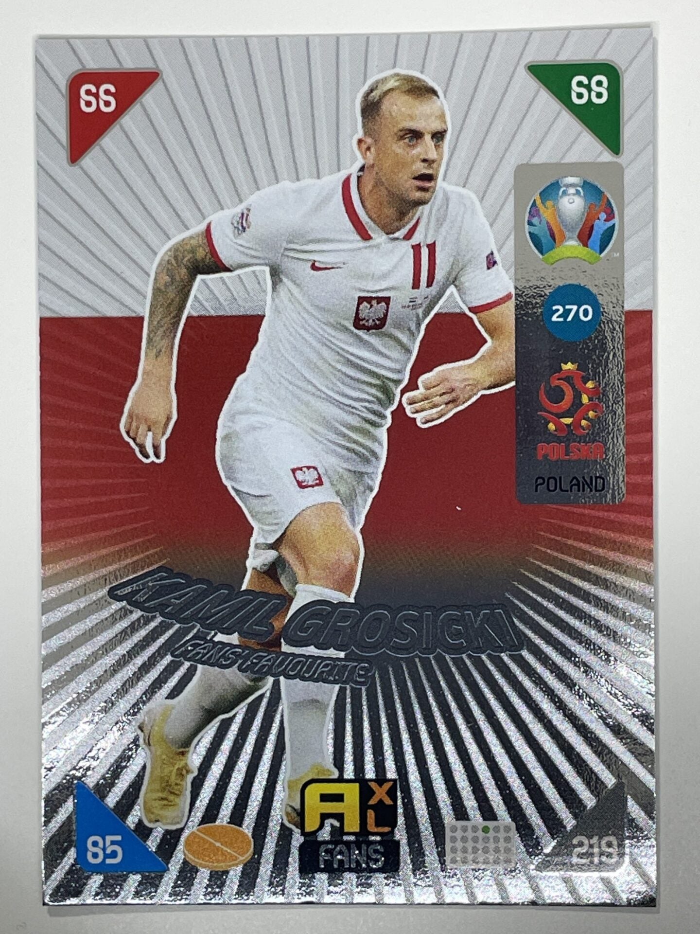 Kamil Grosicki Fans Favourties (Poland) Football Card &#8211; Euro 2020 Adrenalyn XL