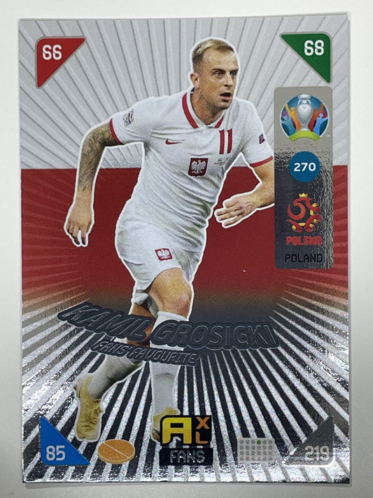 Kamil Grosicki Fans Favourties (Poland) Football Card &#8211; Euro 2020 Adrenalyn XL