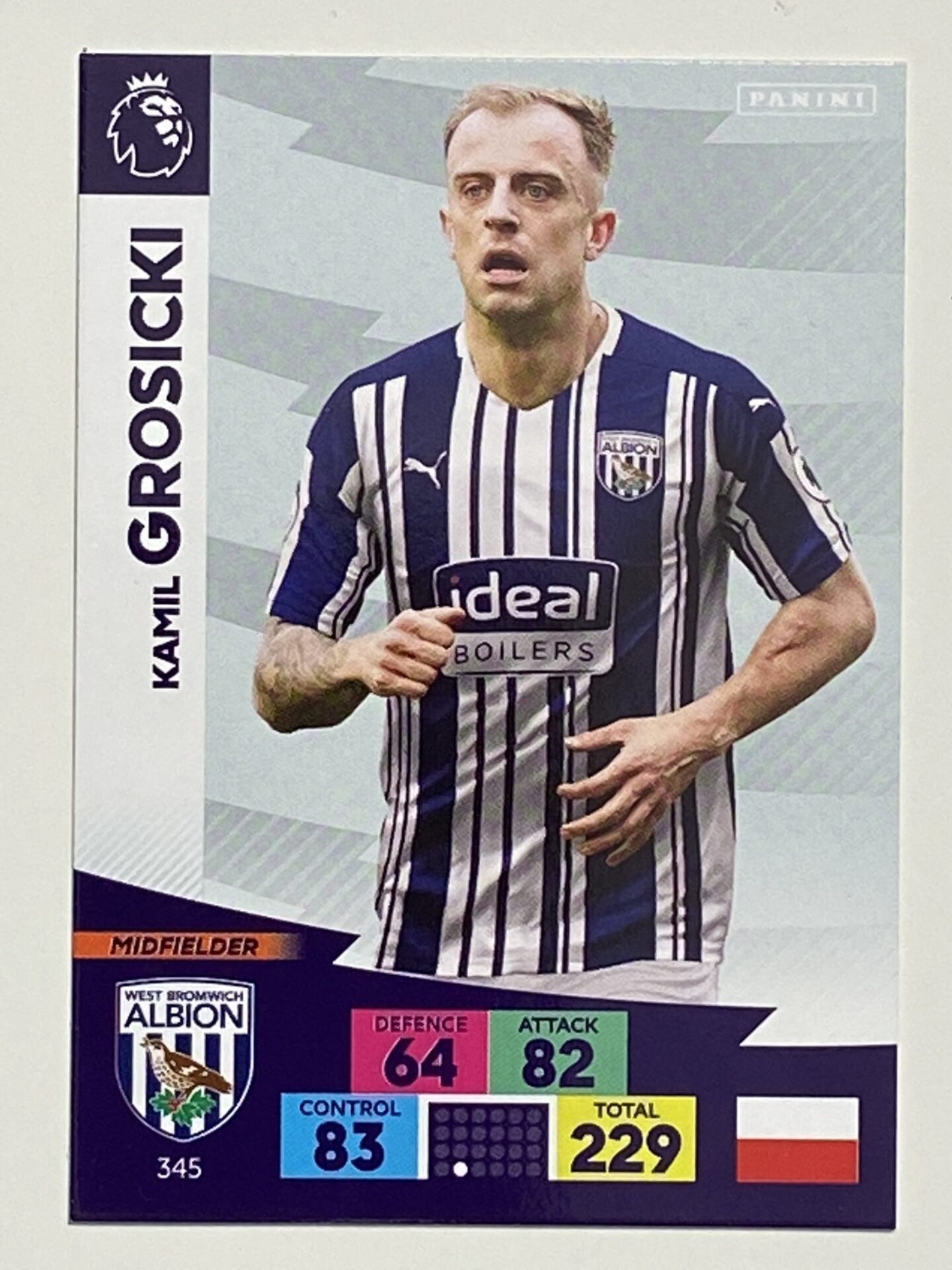 Kamil Grosicki (West Brom) Football Card &#8211; Premier League Adrenalyn XL 2020:21