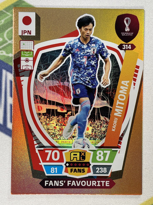 Kaoru Mitoma Japan Fans Favourite Panini World Cup 2022 Adrenalyn XL Card