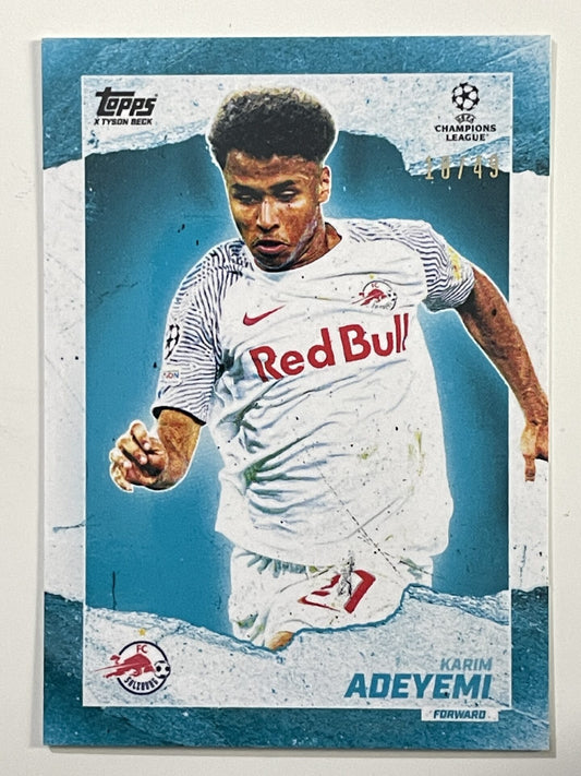 Karim Adeyemi Salzburg 18:49 Parallel Topps Gold 2021 UEFA Champions League Football Card