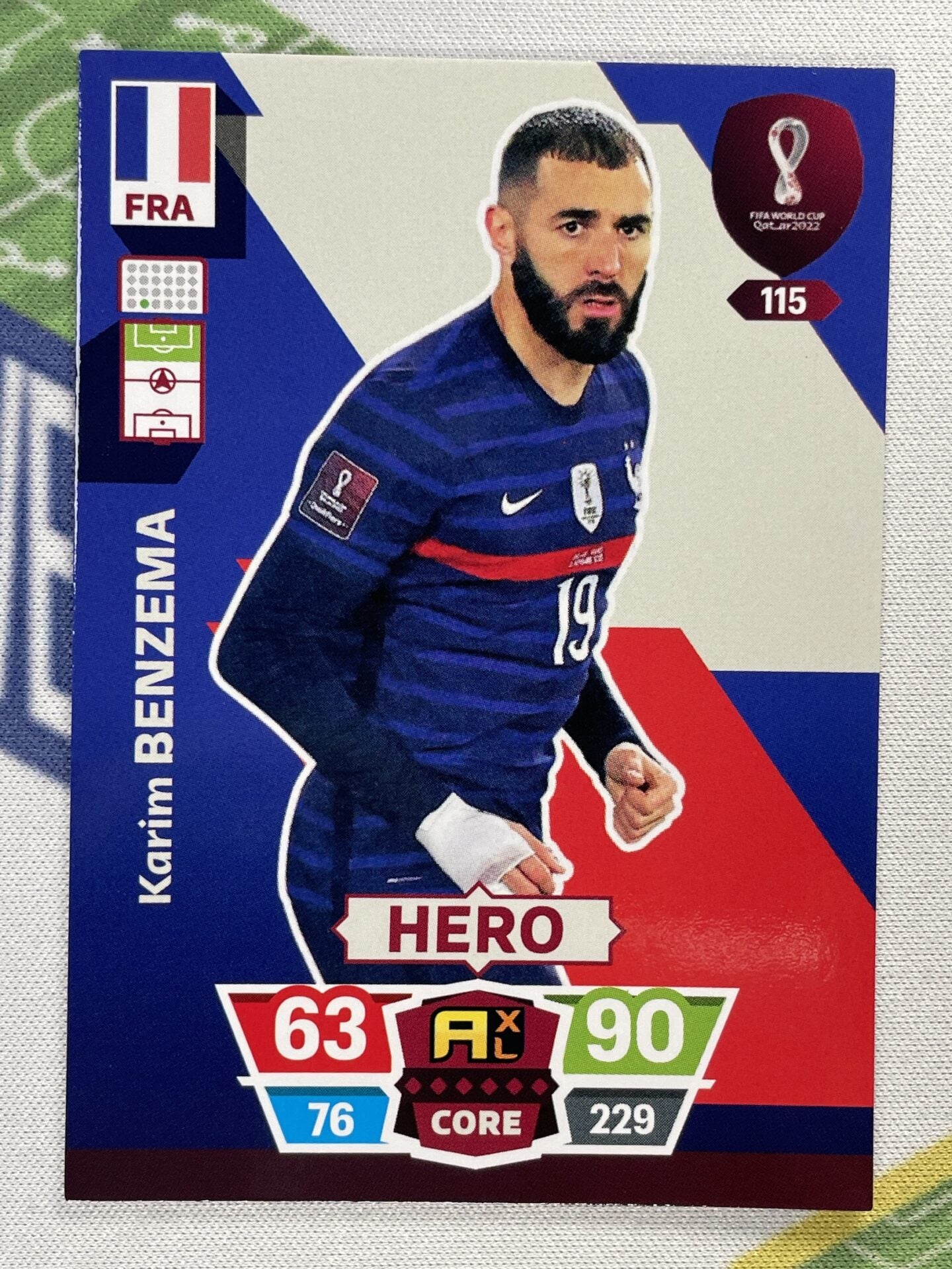 Karim Benzema France Panini World Cup 2022 Adrenalyn XL Card