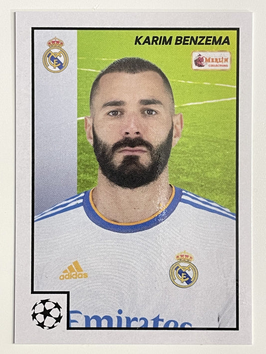 Karim Benzema Real Madrid Base Topps Merlin Heritage 97 UEFA Champions League Card