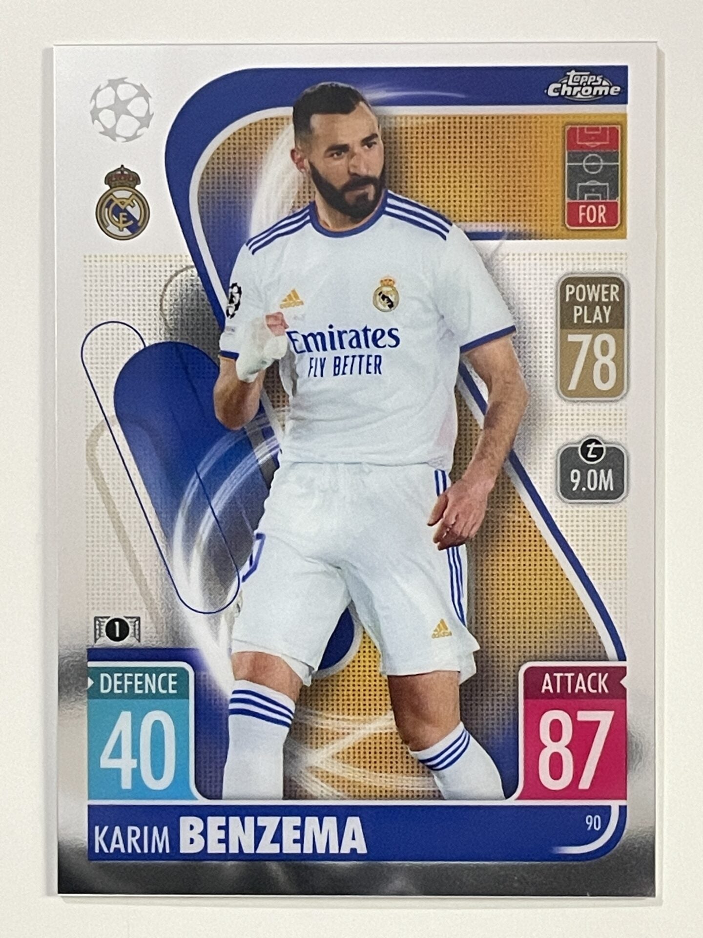 Karim Benzema Real Madrid Topps Match Attax Chrome 2021 2022 Football Card