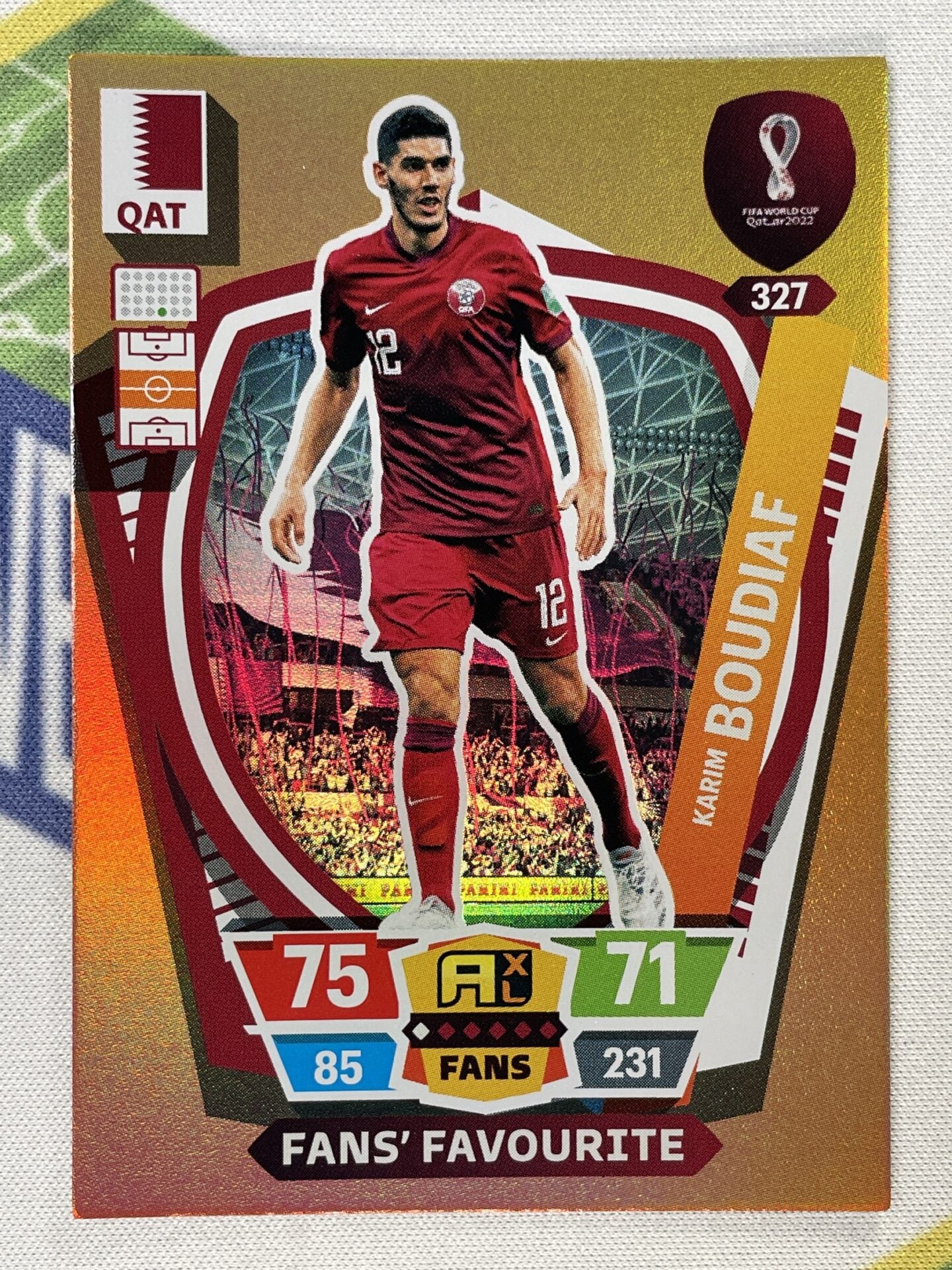 Karim Boudiaf Qatar Fans Favourite Panini World Cup 2022 Adrenalyn XL Card