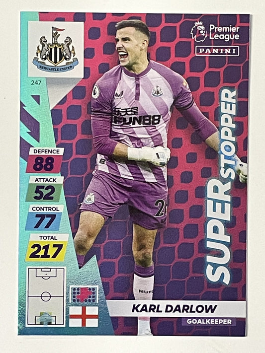 Karl Darlow Newcastle United Super Stopper Panini Adrenalyn XL PLUS Premier League 2021 2022