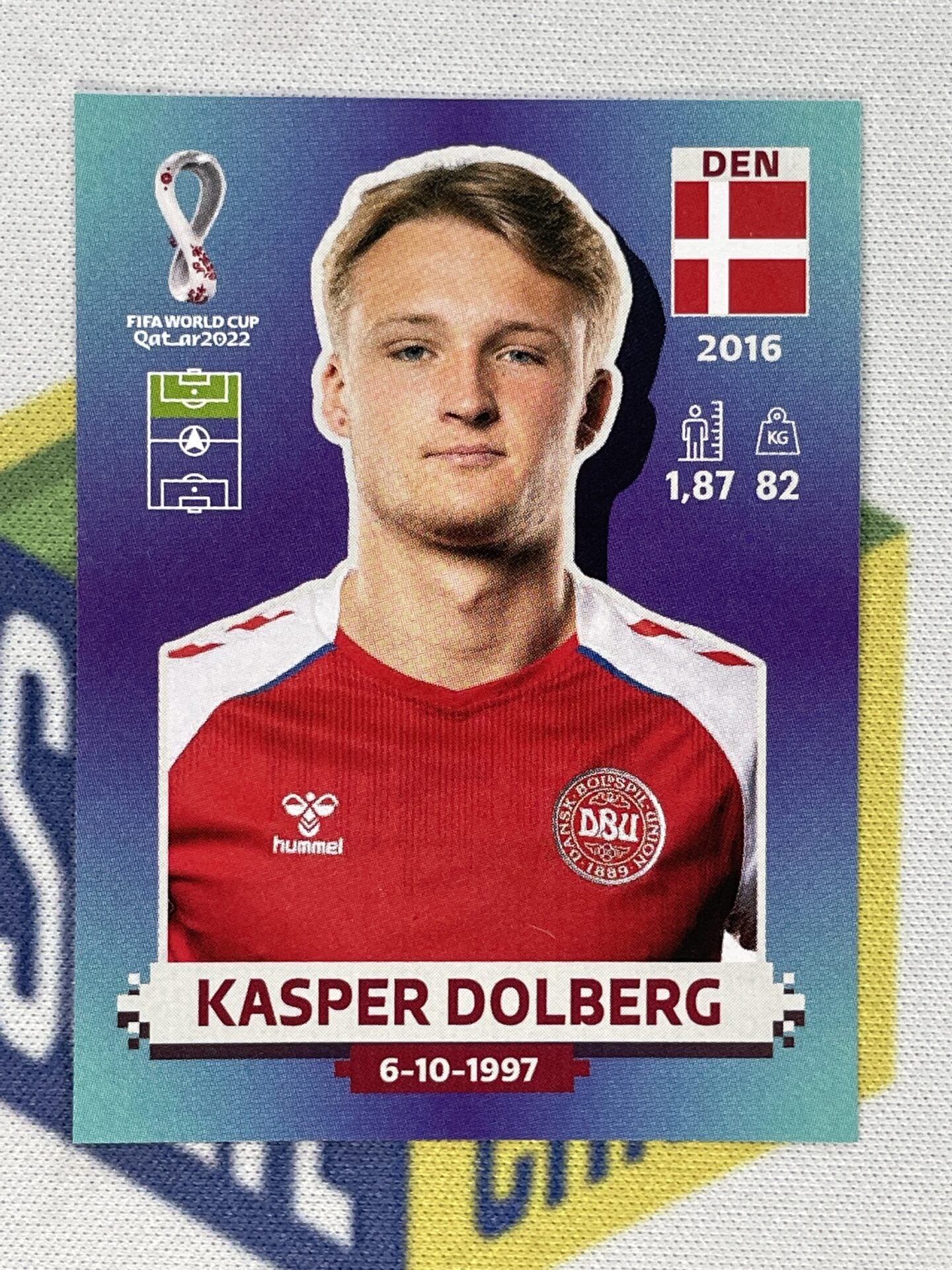 Kasper Dolberg Denmark Panini World Cup 2022 Qatar Stickers