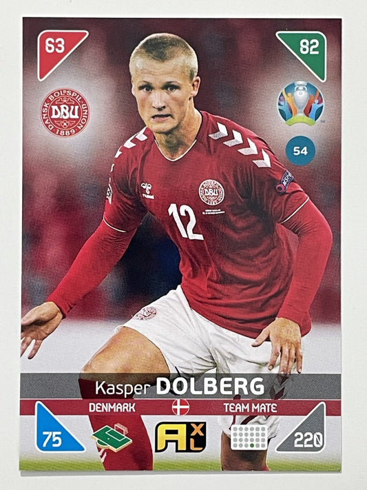 Kasper Dolberg Team Mates (Denmark) Football Card &#8211; Euro 2020 Adrenalyn XL