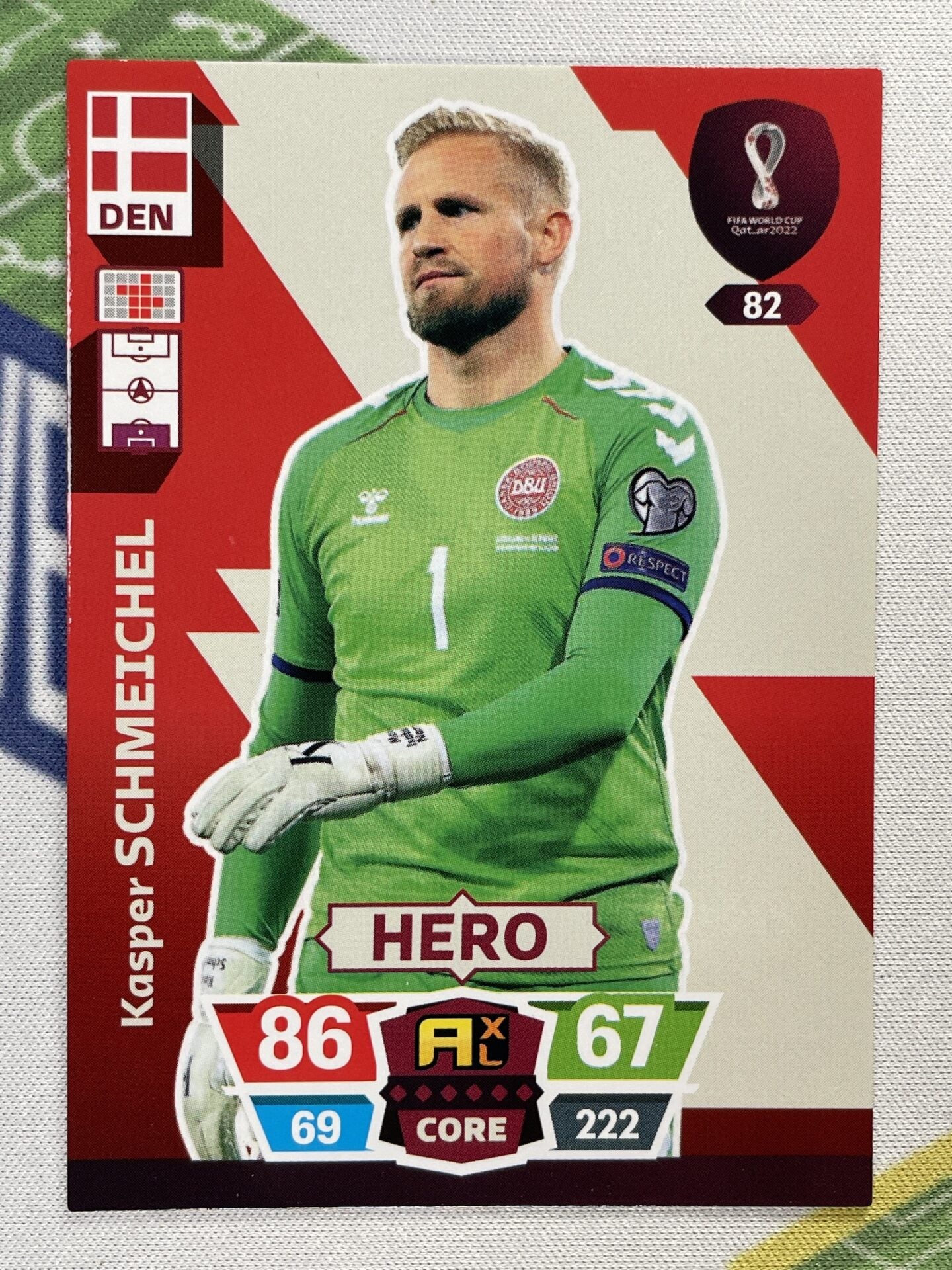 Kasper Schmeichel Denmark Panini World Cup 2022 Adrenalyn XL Card