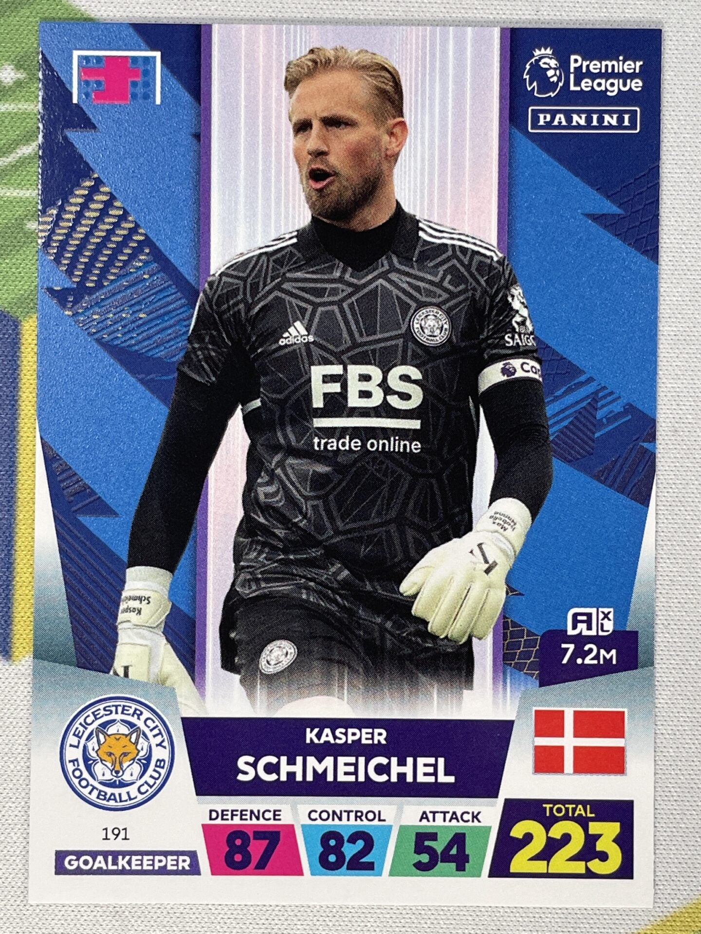 Kasper Schmeichel Leicester Panini Premier League Adrenalyn XL 2023 Card