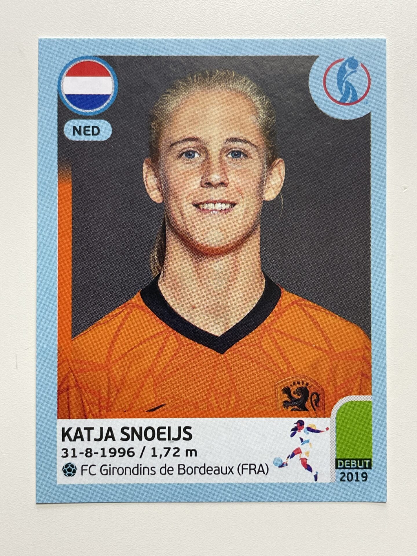 Katja Snoeijs Netherlands Base Panini Womens Euro 2022 Stickers Collection