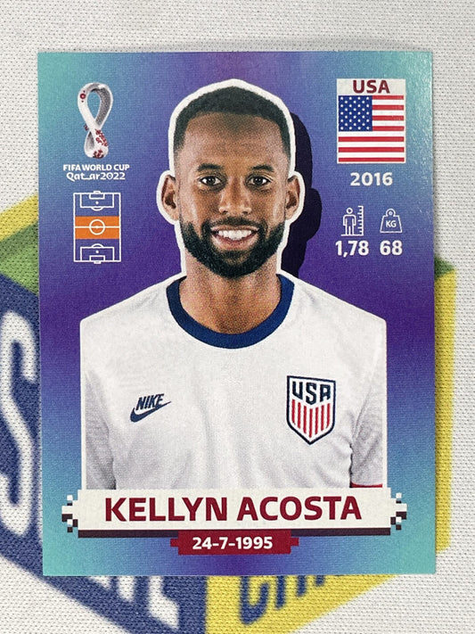 Kellyn Acosta USA Panini World Cup 2022 Qatar Stickers