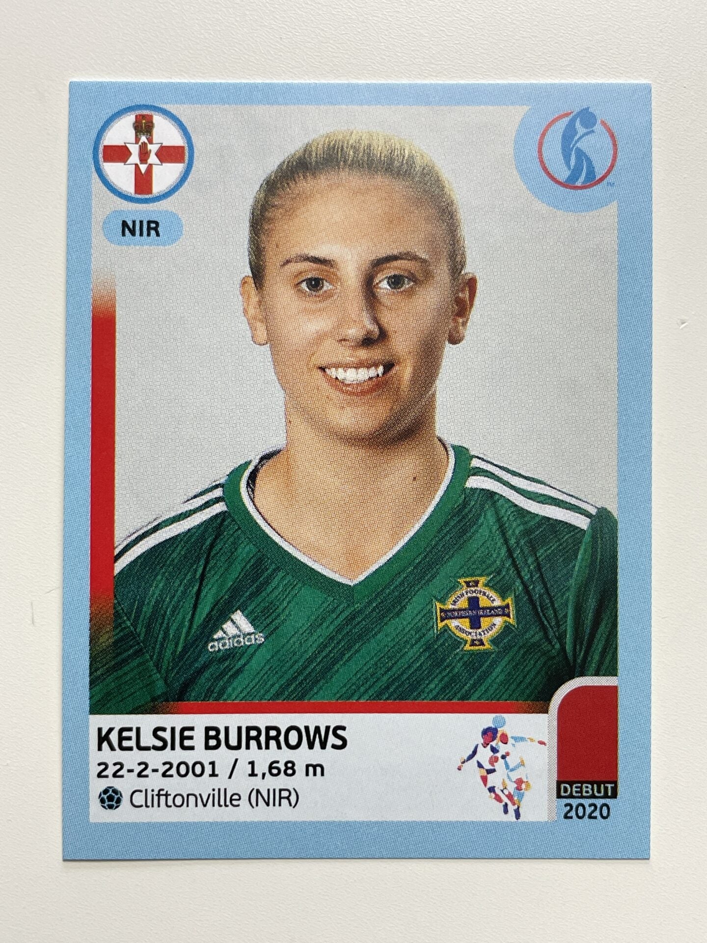 Kelsie Burrows Northern Ireland Base Panini Womens Euro 2022 Stickers Collection