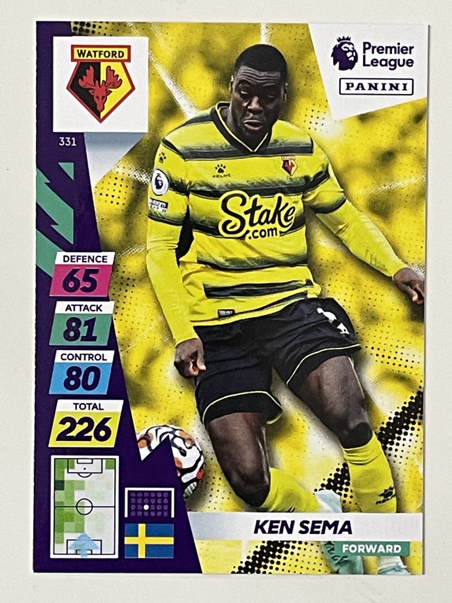 Ken Sema Watford Base Panini Adrenalyn XL PLUS Premier League 2021 2022