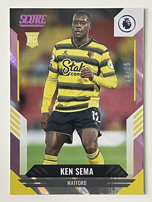 Ken Sema Watford Base Pink Lava Parallel Panini Premier League Score 2021 2022