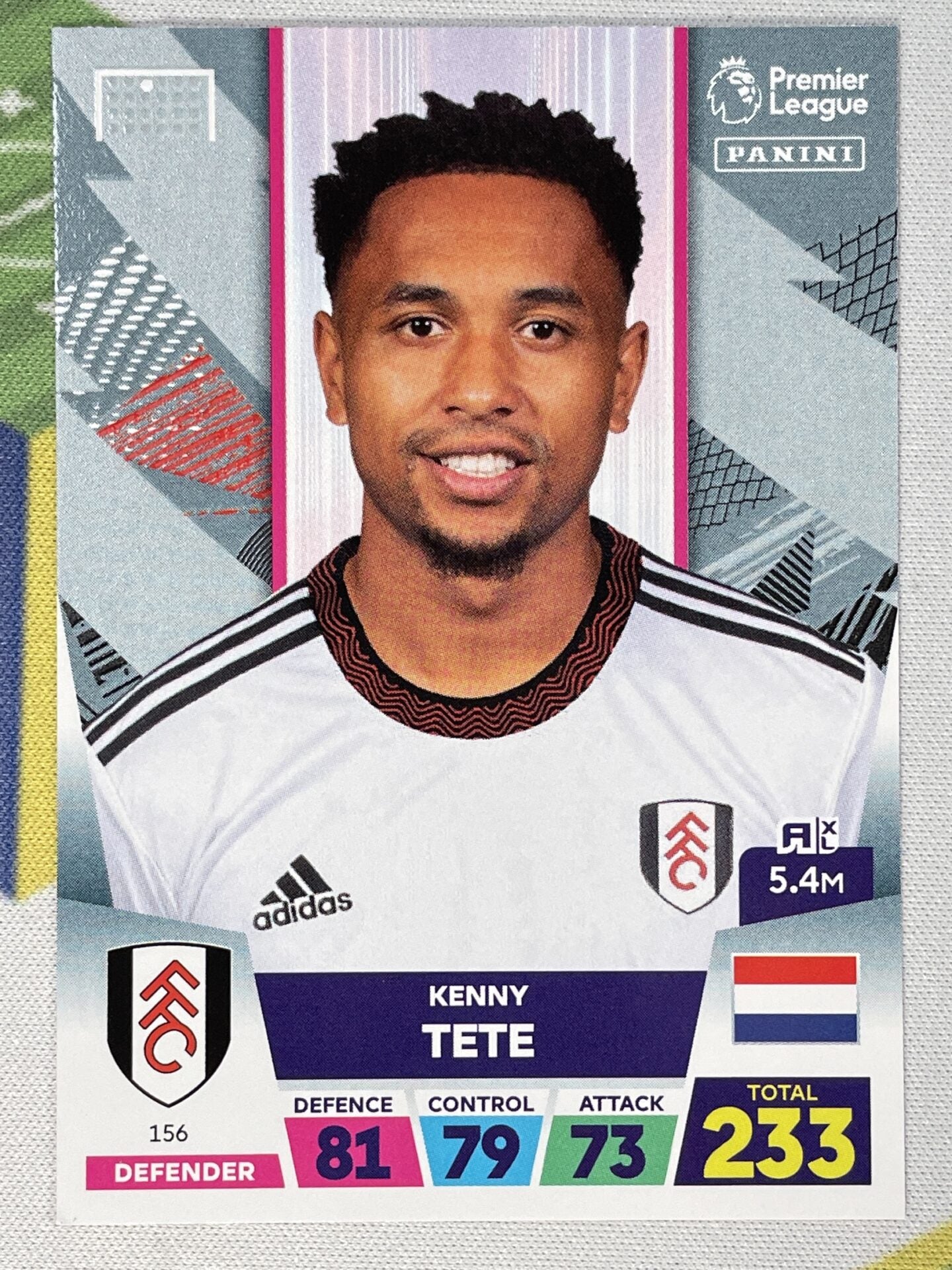 Kenny Tete Fulham Panini Premier League Adrenalyn XL 2023 Card