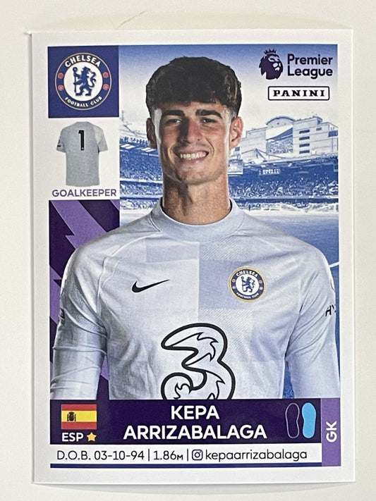 Kepa Arrizabalagar Chelsea Panini Premier League 2022 Football Sticker