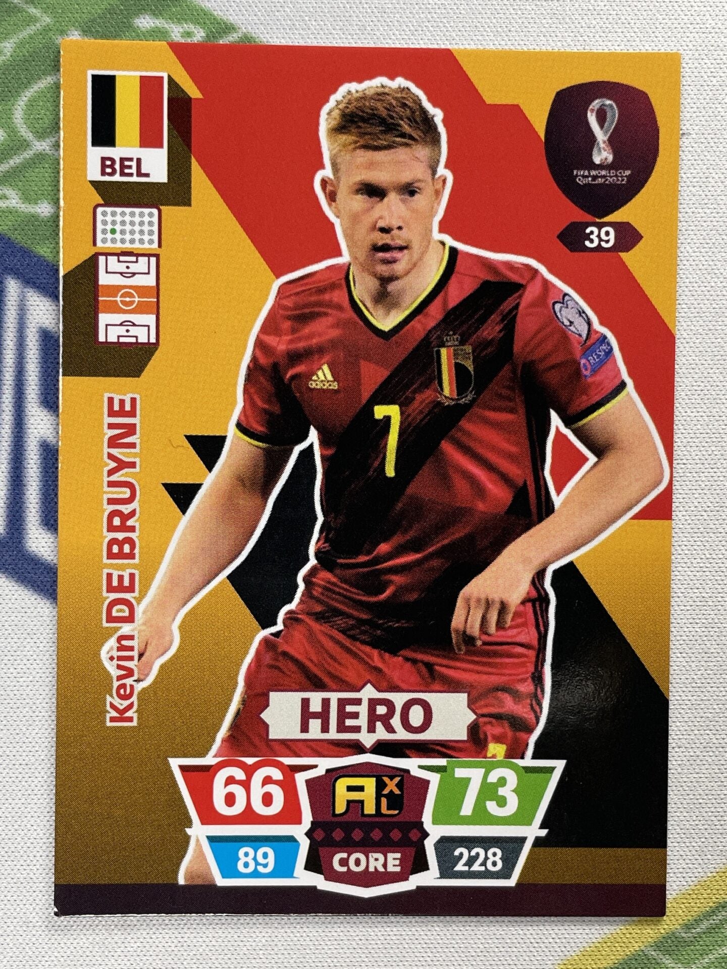 Kevin De Bruyne Belgium Panini World Cup 2022 Adrenalyn XL Card